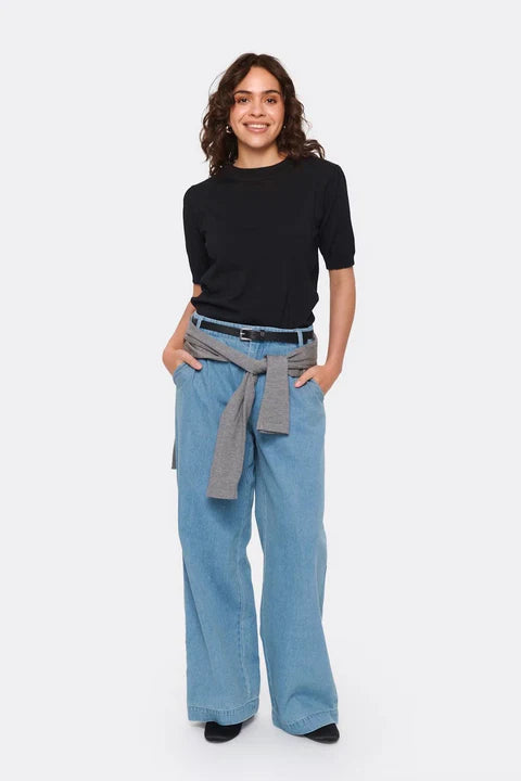 Saint Tropez Mila SS Pullover - Black