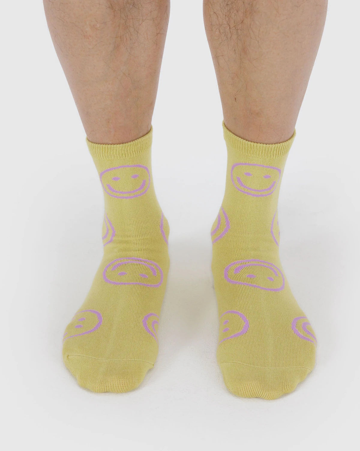 Baggu Socks Crew - Straw Happy
