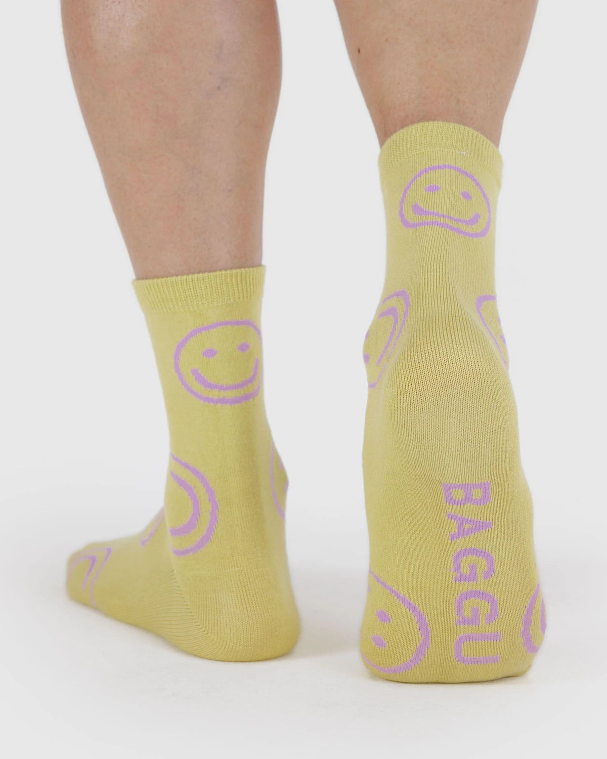 Baggu Socks Crew - Straw Happy
