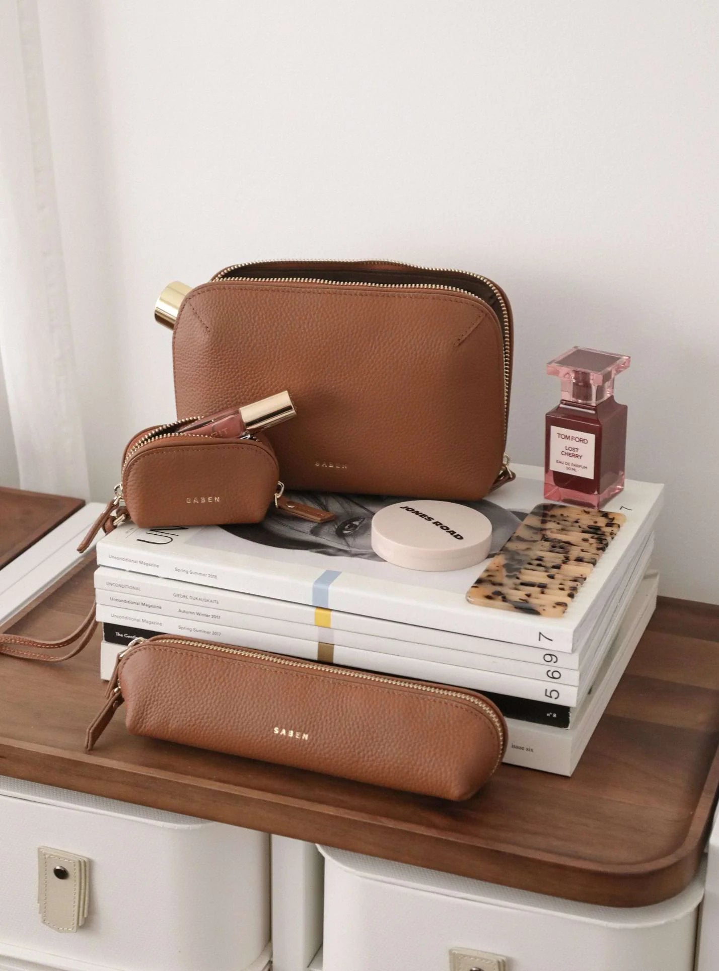 Saben Tali Pencil Case - Tan