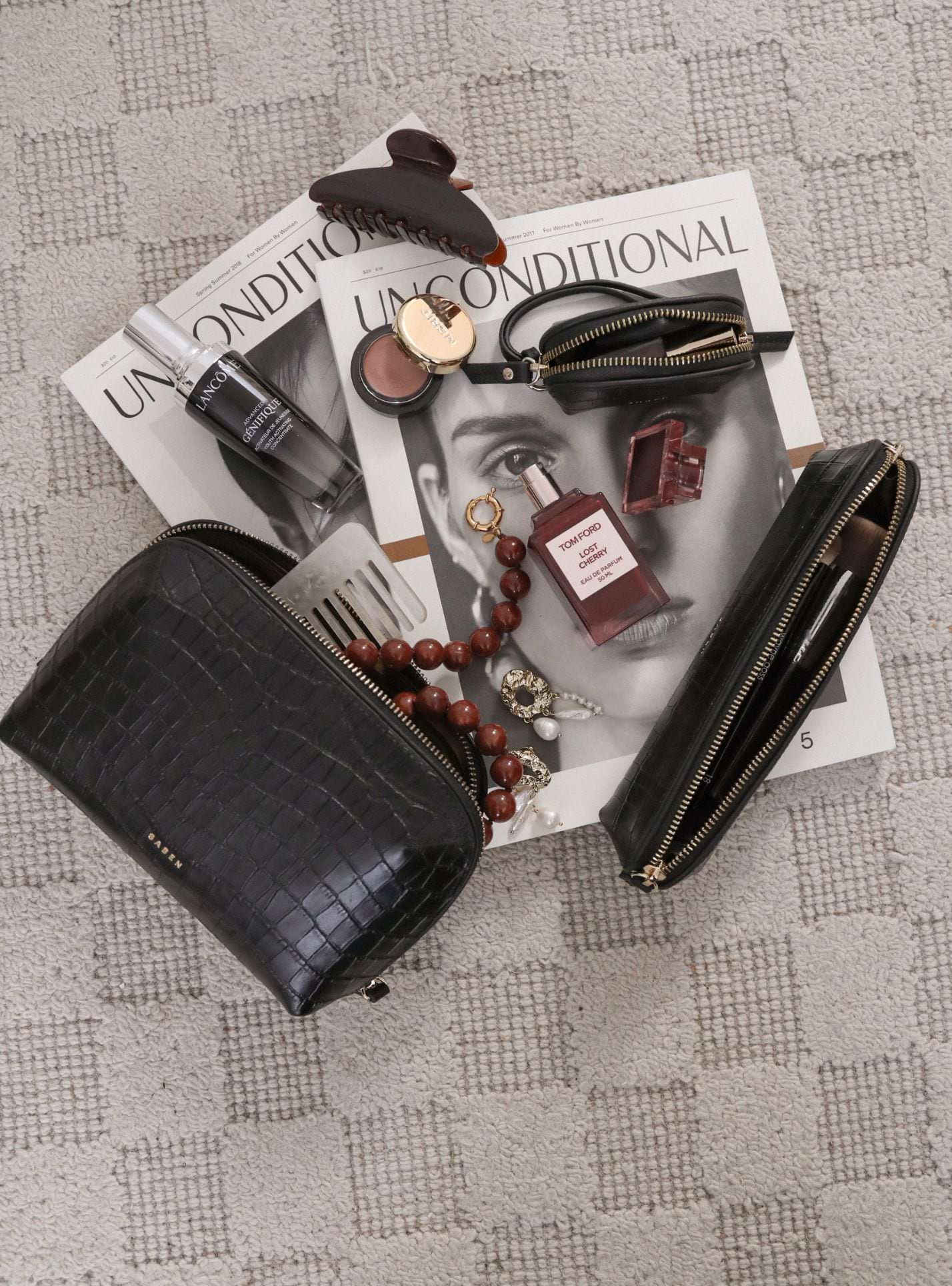 Saben Tali Pencil Case - Black Croc