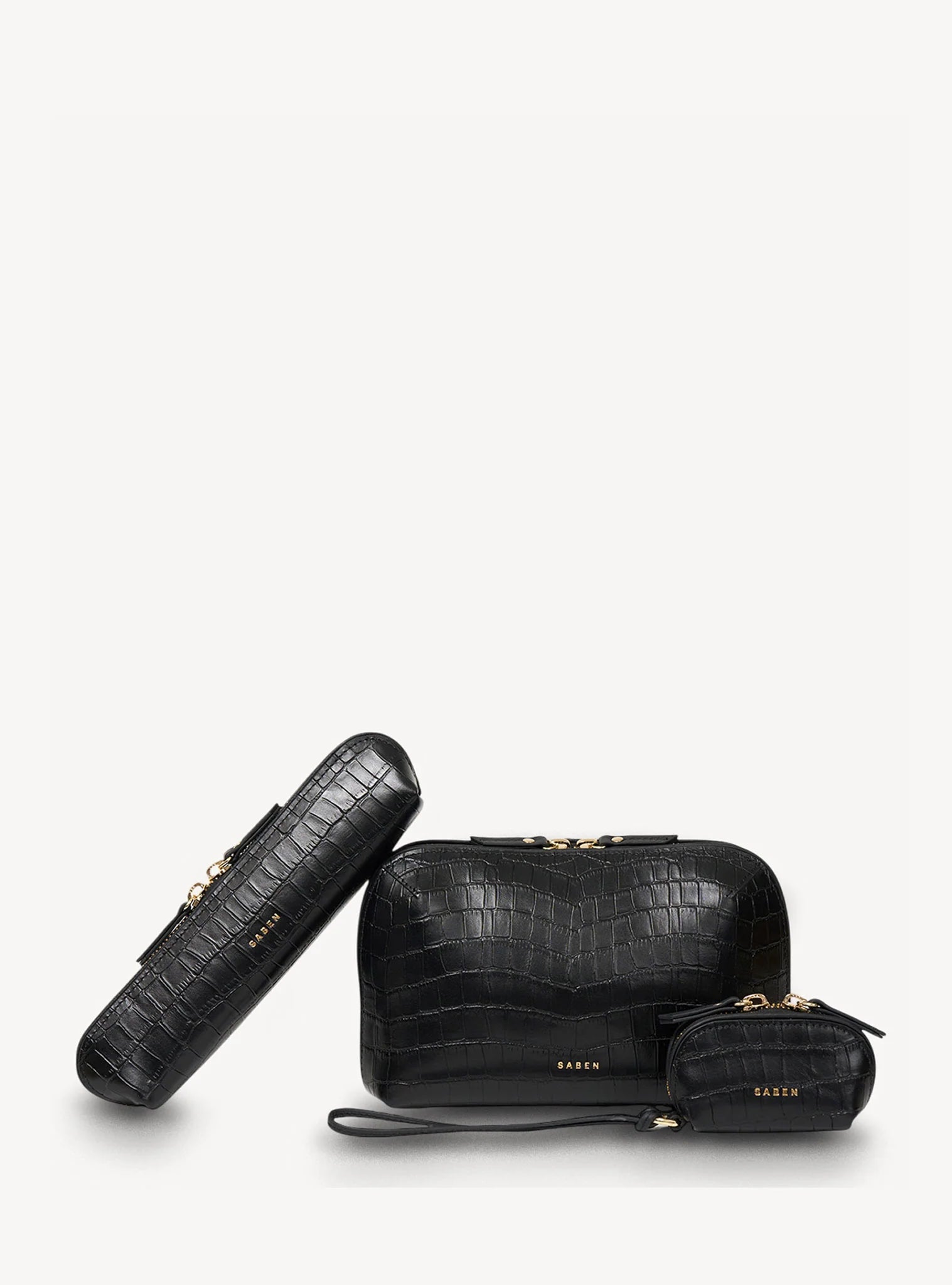 Saben Tali Pencil Case - Black Croc