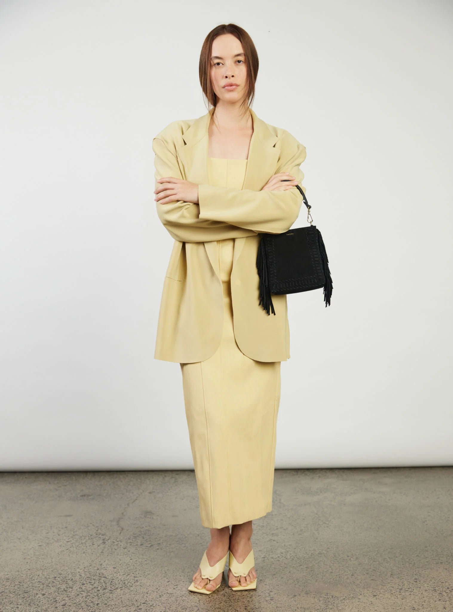 Saben Coco Mini Bag  - Black Suede Fringe