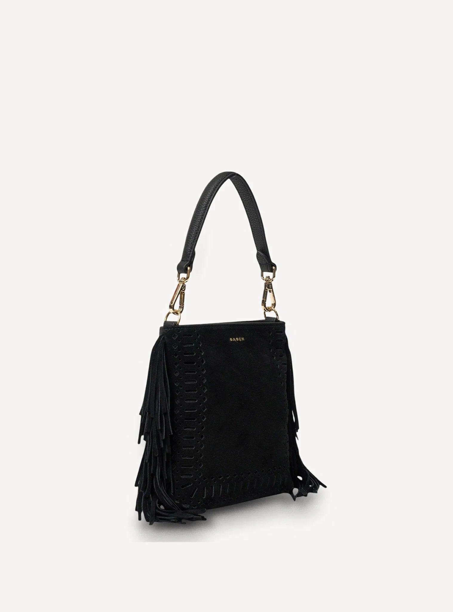 Saben Coco Mini Bag  - Black Suede Fringe