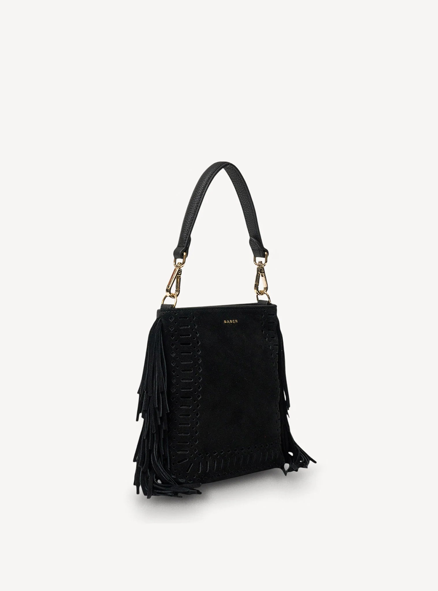 Saben Coco Mini Bag  - Black Suede Fringe
