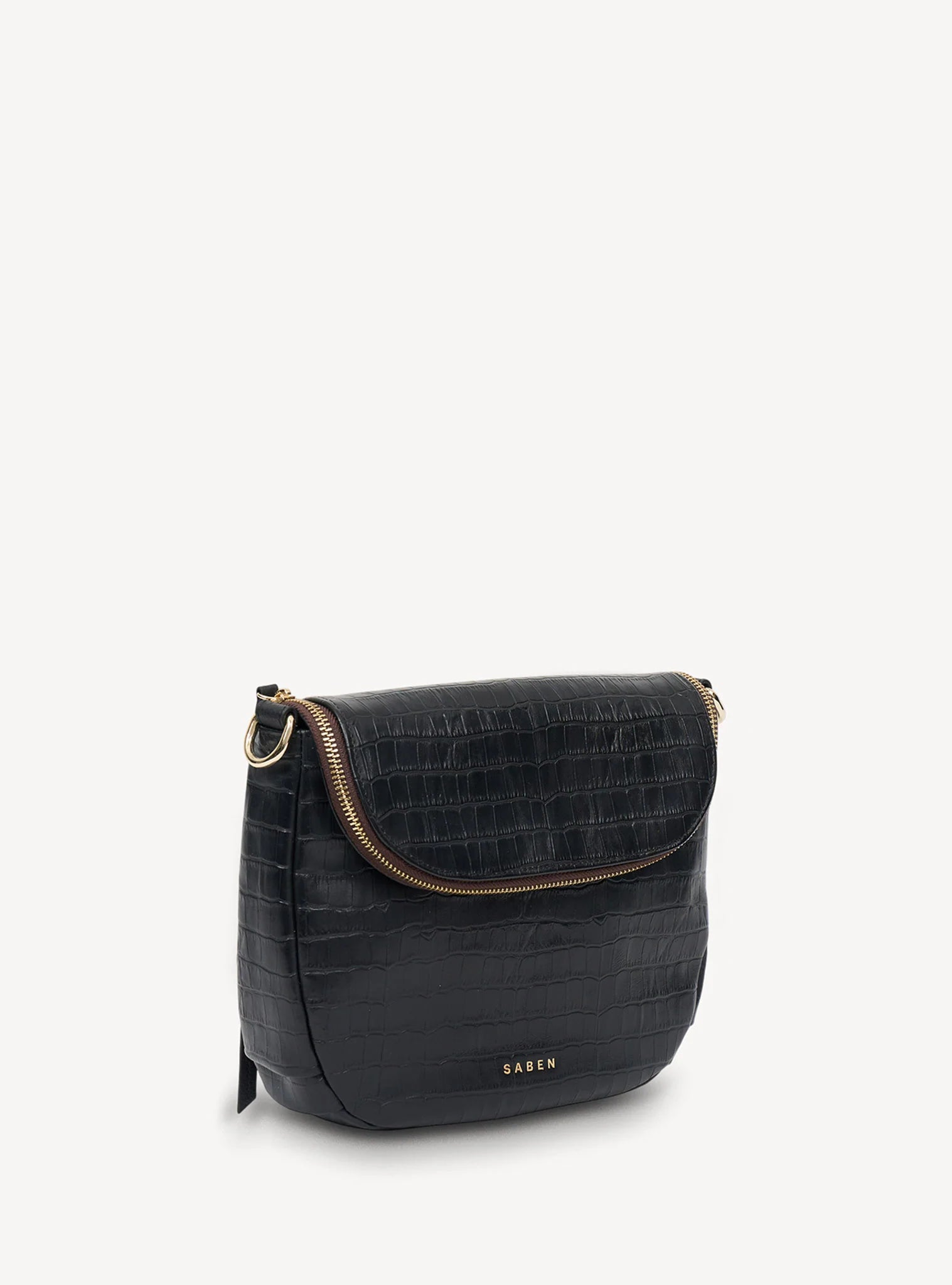 Saben Fifi Crossbody - Black Croc