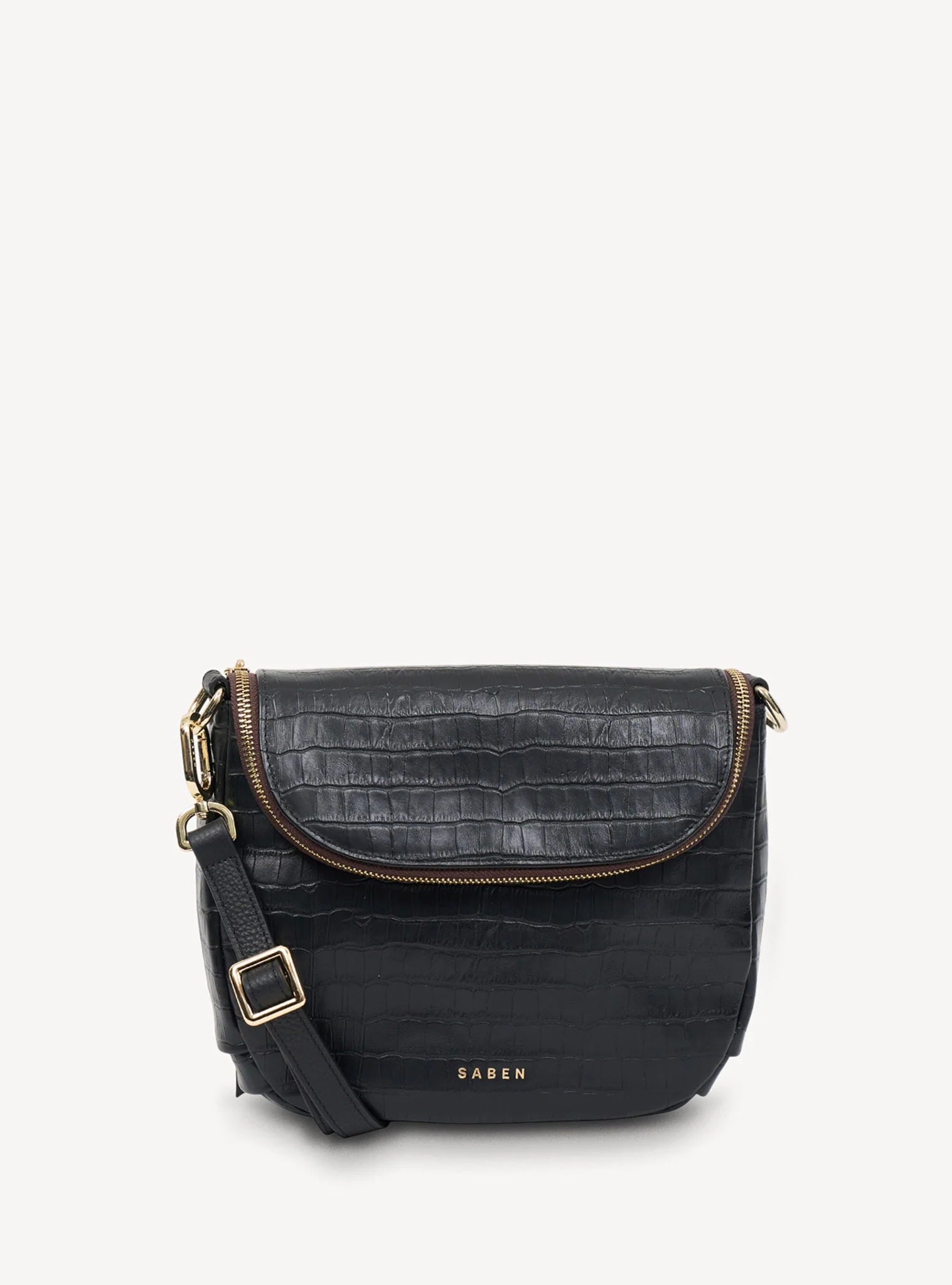 Saben Fifi Crossbody - Black Croc