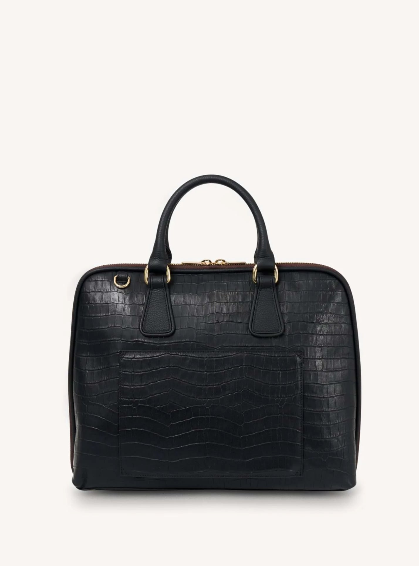 Saben Parker Briefcase - Black Croc
