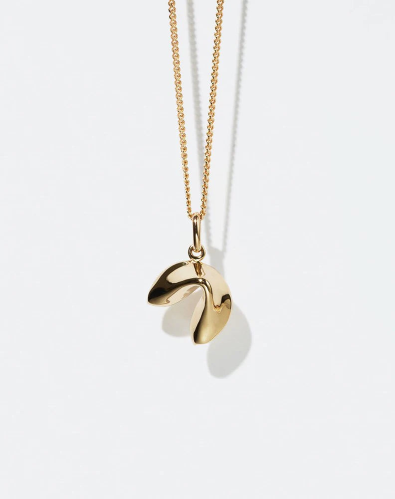 Meadowlark Fortune Cookie Charm Necklace - Sterling silver