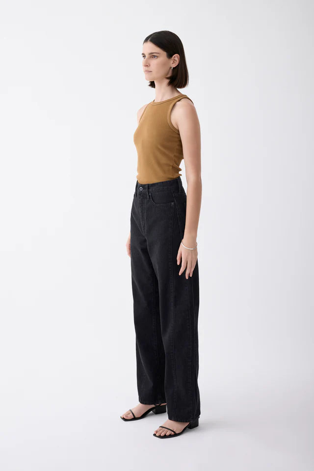 Outland Denim Utah Mid Slouchy Jean - Black