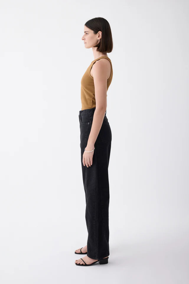 Outland Denim Utah Mid Slouchy Jean - Black
