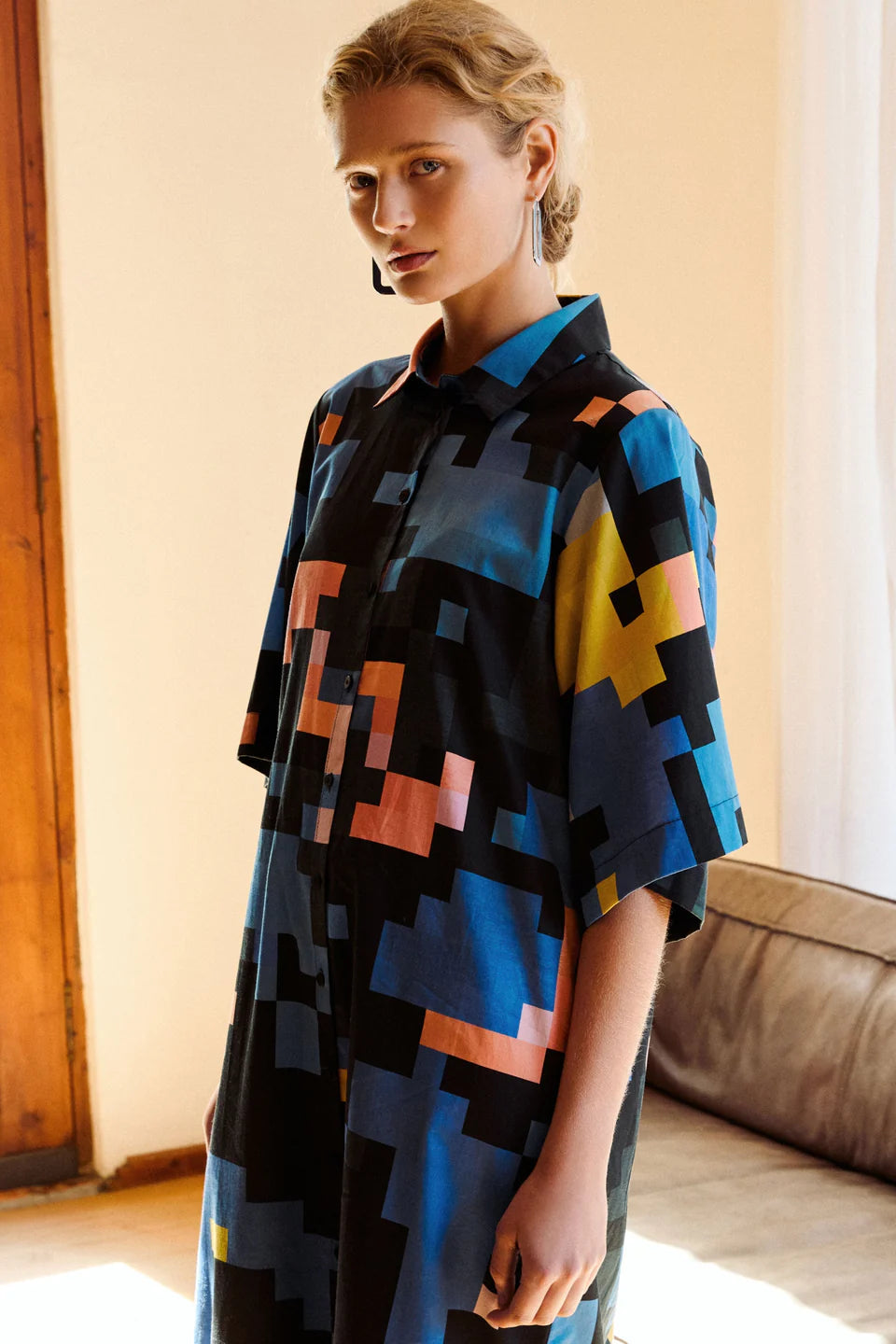 Elk Grand Shirt Dress - Lucent Print