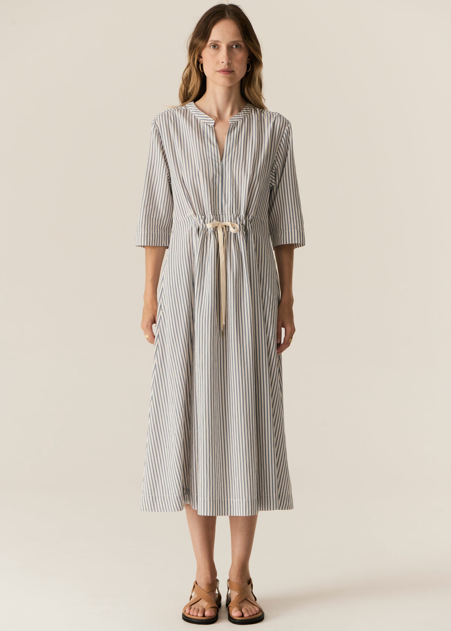 Pol Vera Shirt Dress - Blue Stripe