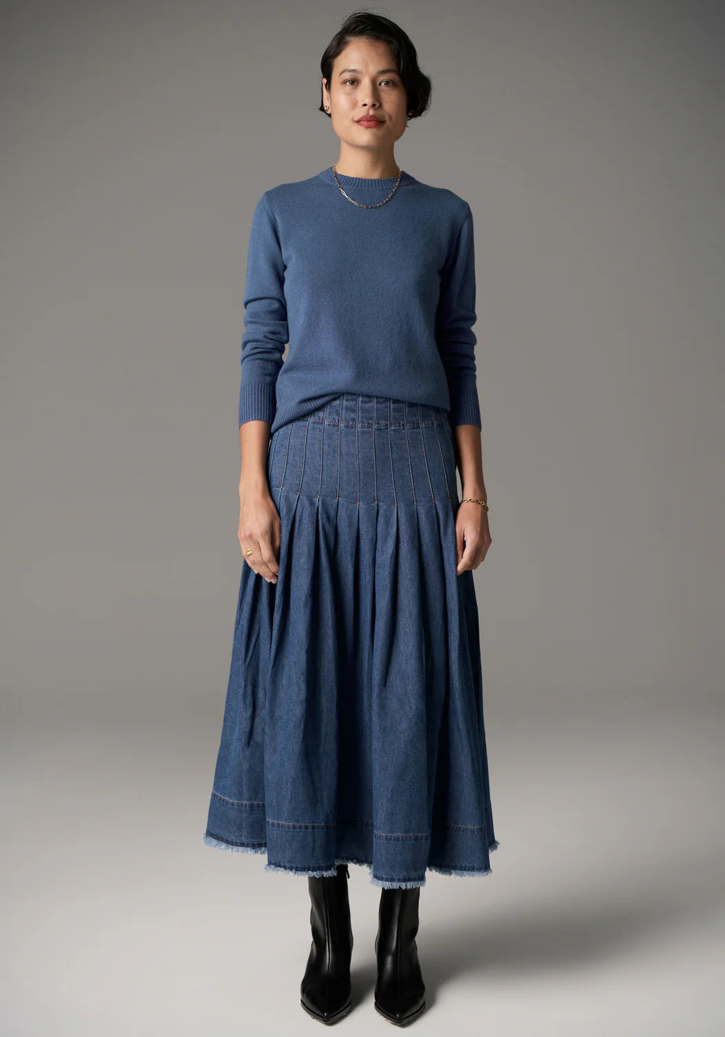 Pol Reece Skirt Denim - Blue Wash