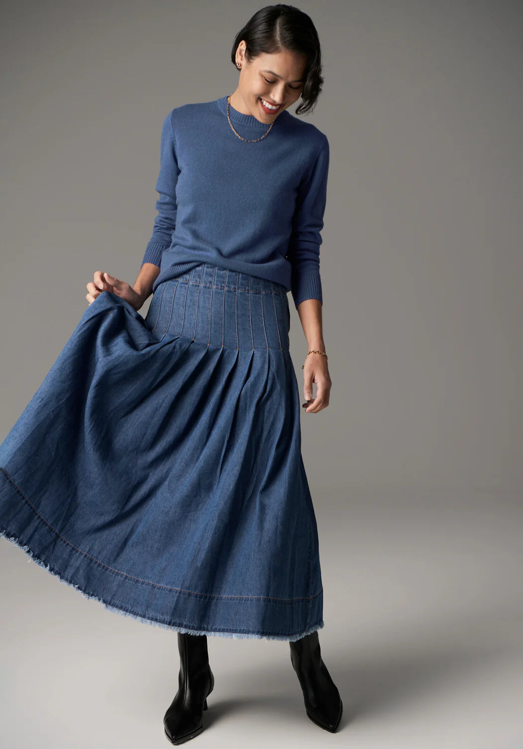 Pol Reece Skirt Denim - Blue Wash