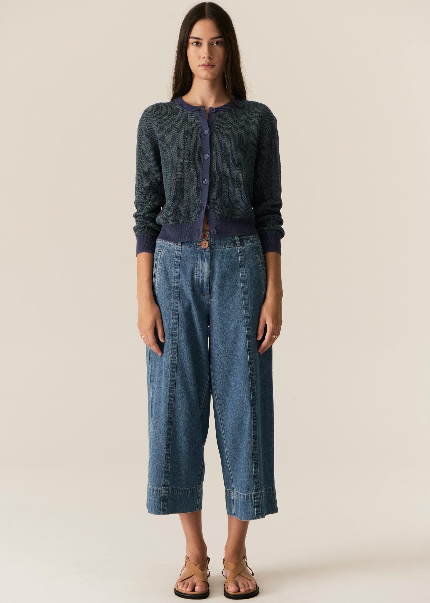 Pol Carsen Crop Pant - Light Wash
