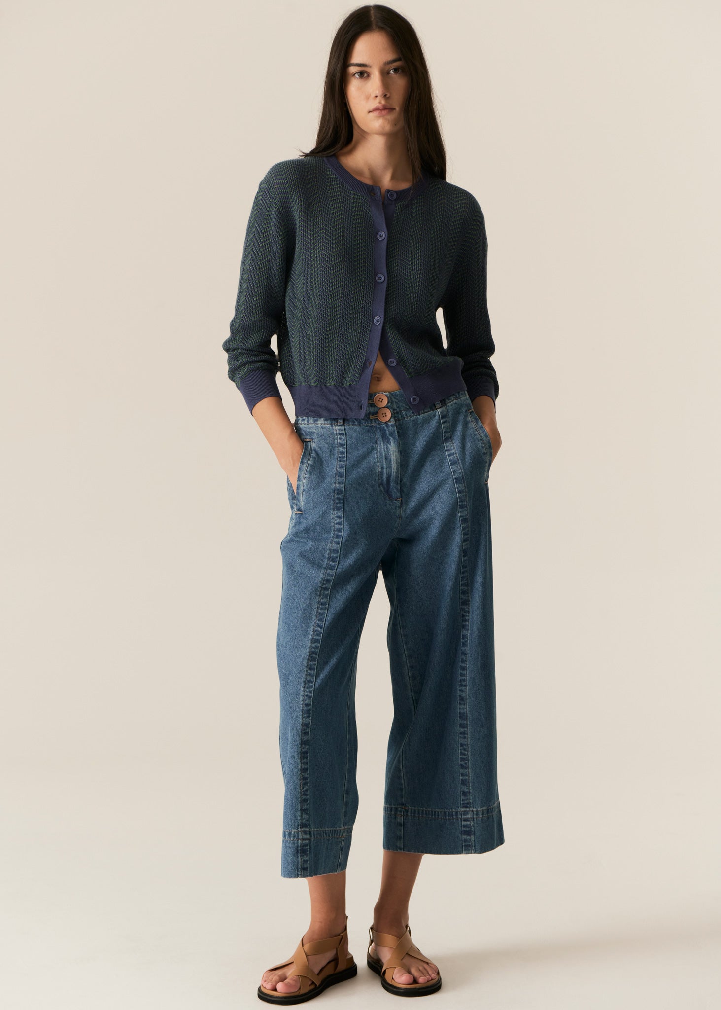 Pol Carsen Crop Pant - Light Wash