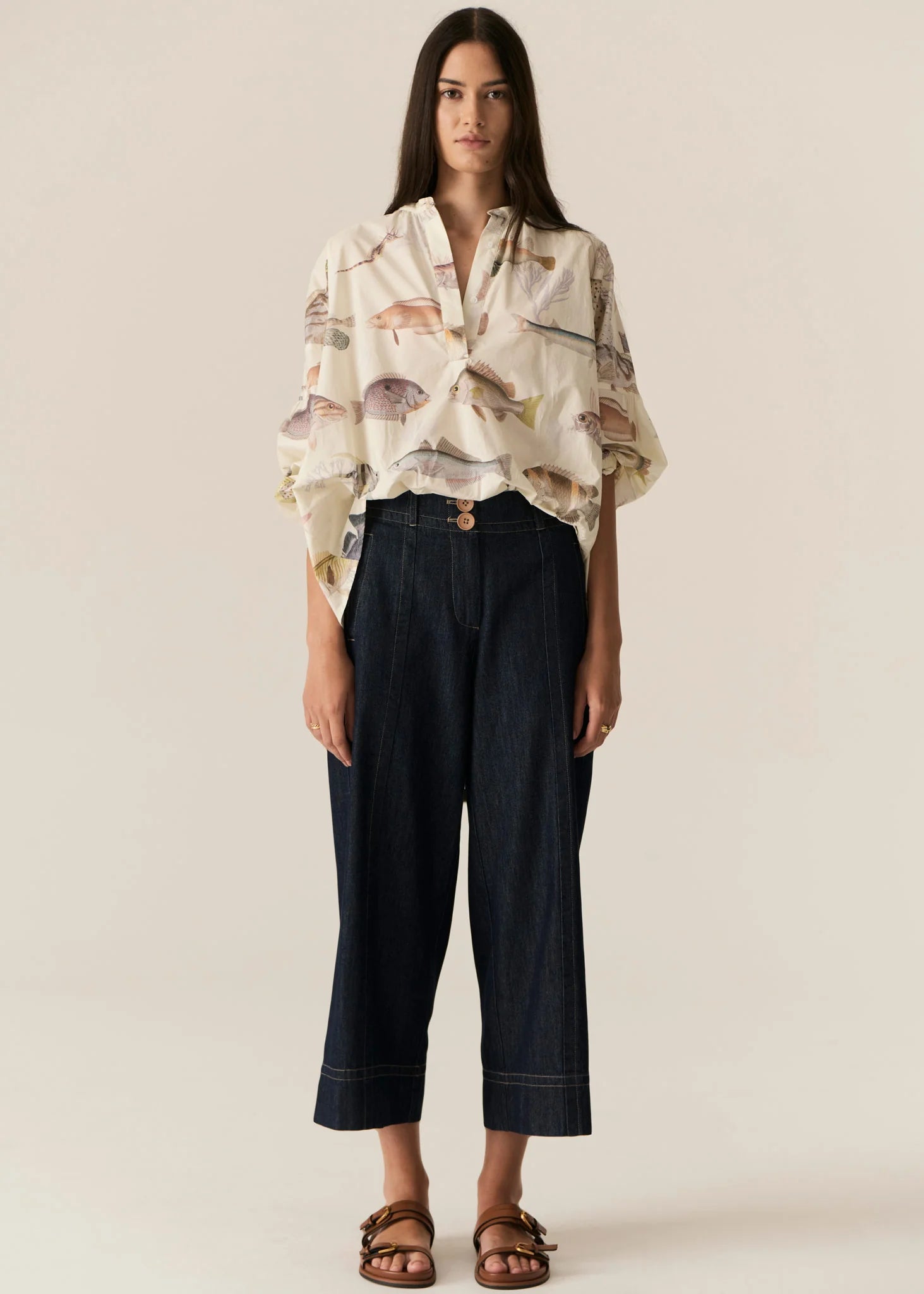 Pol Carsen Crop Pant - Dark Wash