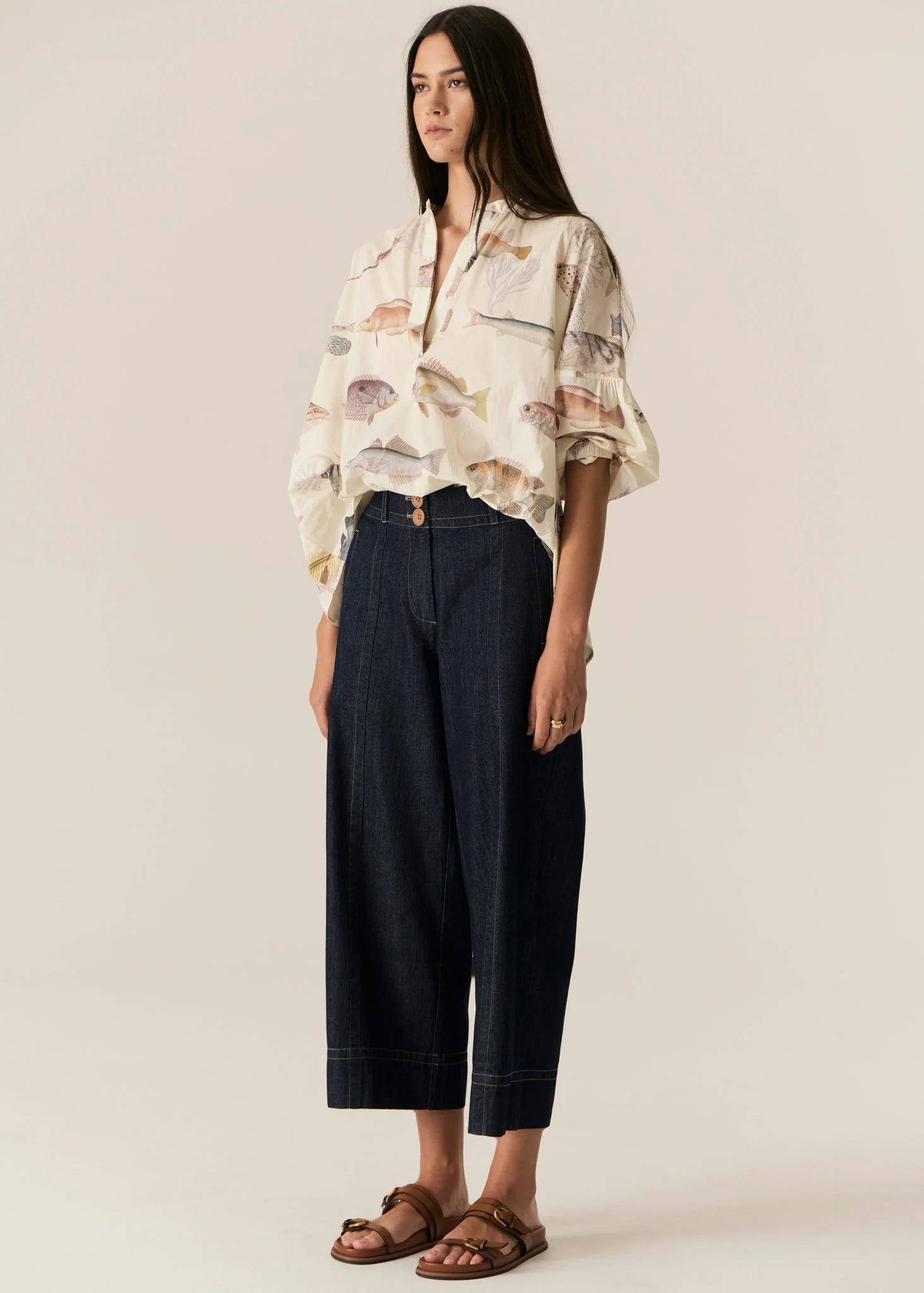 Pol Carsen Crop Pant - Dark Wash