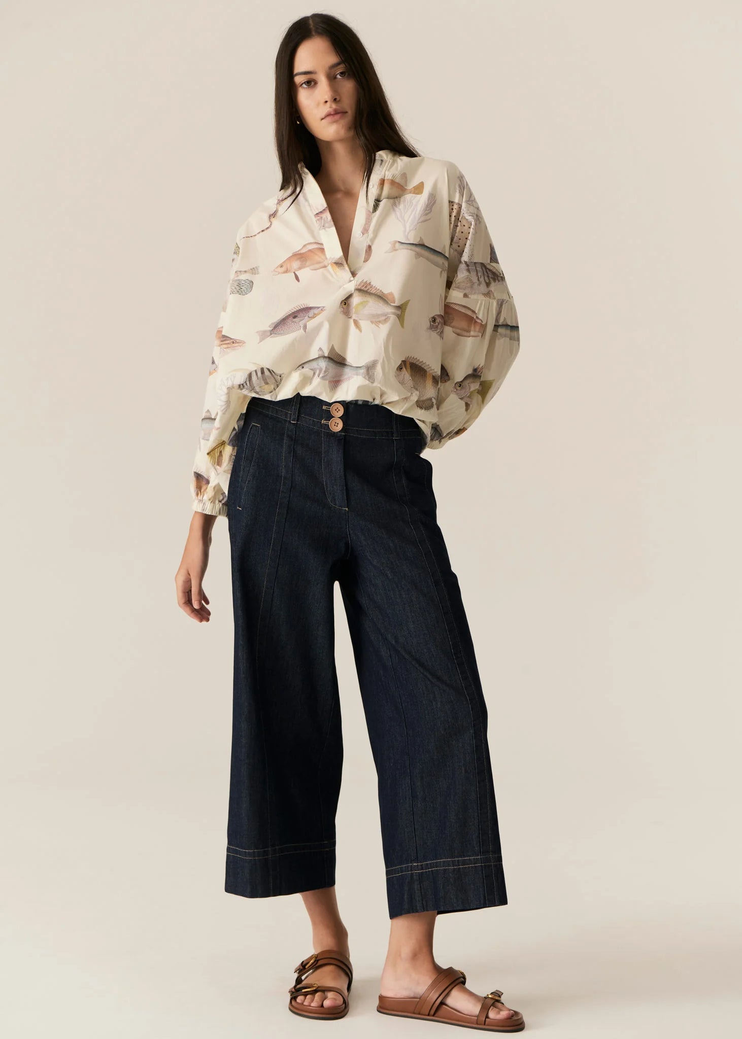 Pol Carsen Crop Pant - Dark Wash