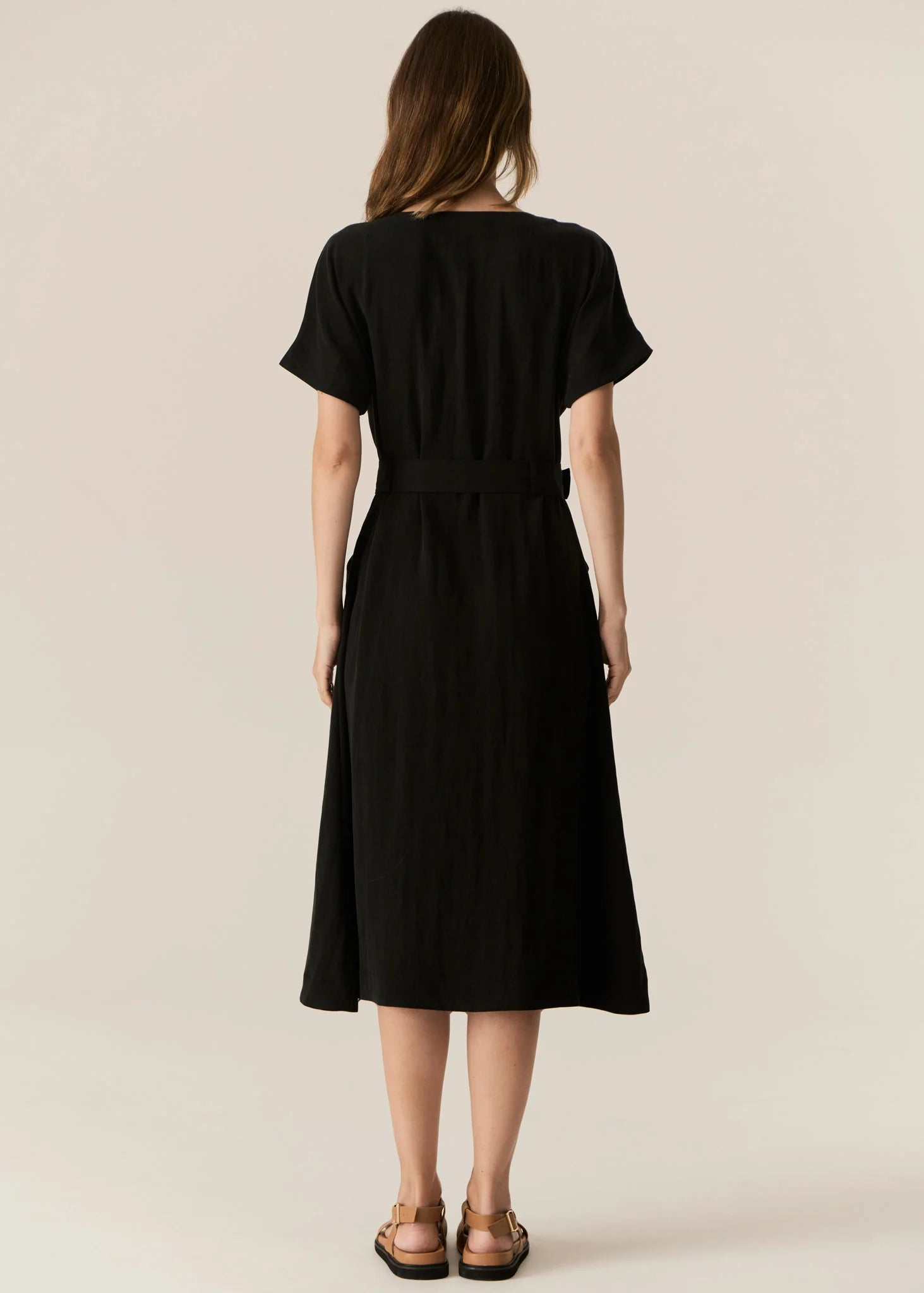 Pol Faire Belt Dress - Black
