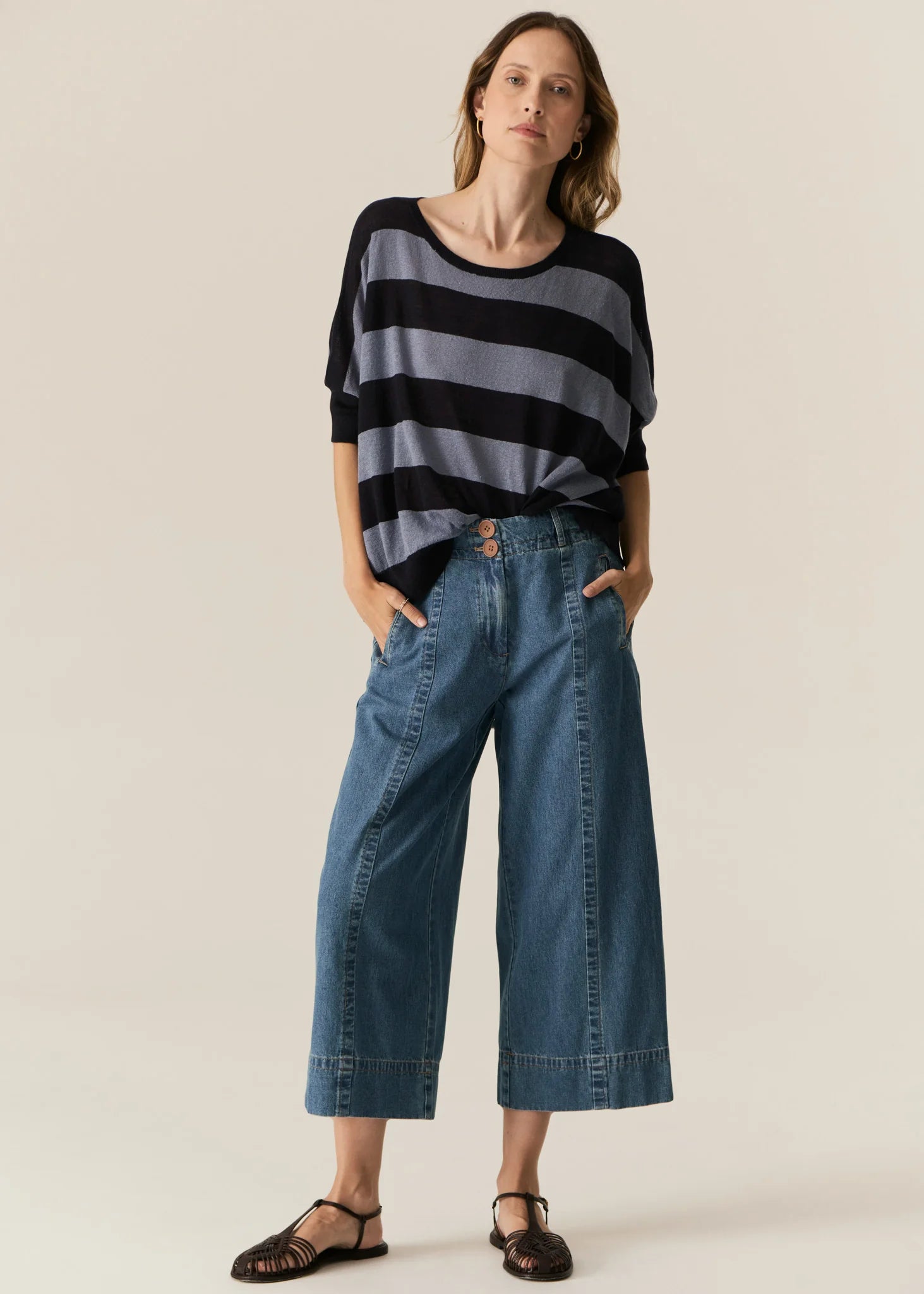 Pol Carsen Crop Pant - Light Wash