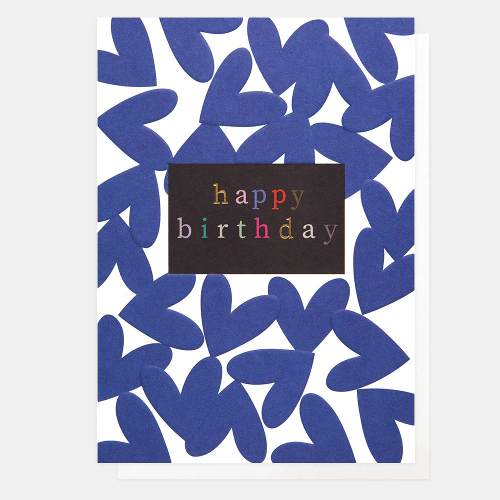 *Card - Caroline Gardner - Happy Birthday Blue Hearts