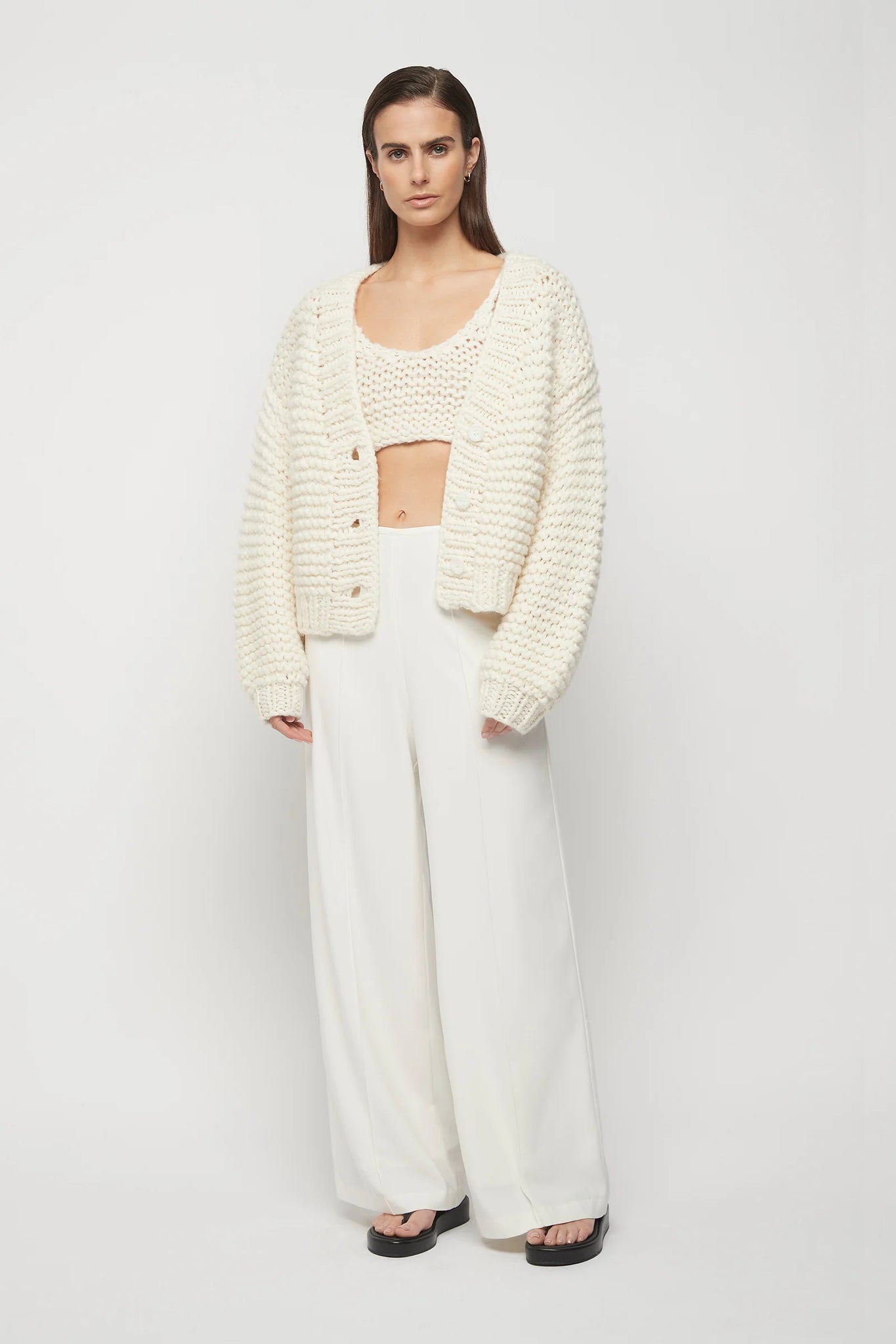 Friend of Audrey Mitford Cardigan Winter White