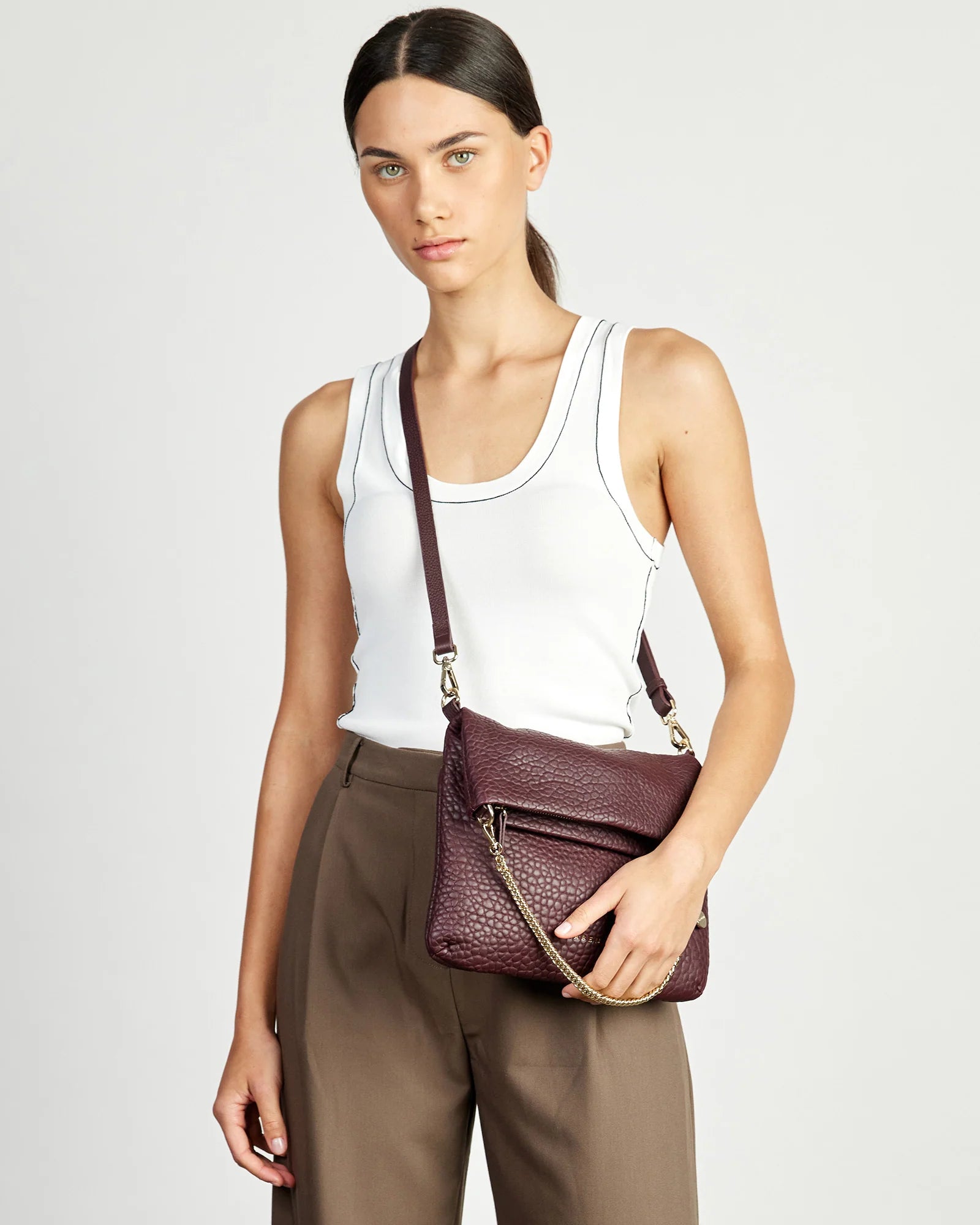 Saben Daria Shoulder Bag - Merlot Bubble