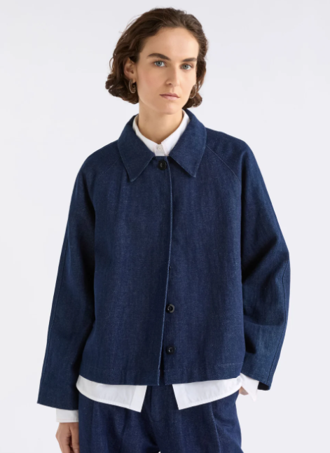 Elk Decla Denim Jacket - Dark Blue Wash