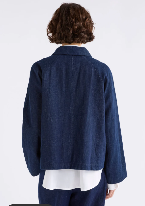 Elk Decla Denim Jacket - Dark Blue Wash