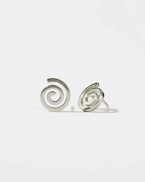 Meadowlark Spiral Studs - Sterling Silver