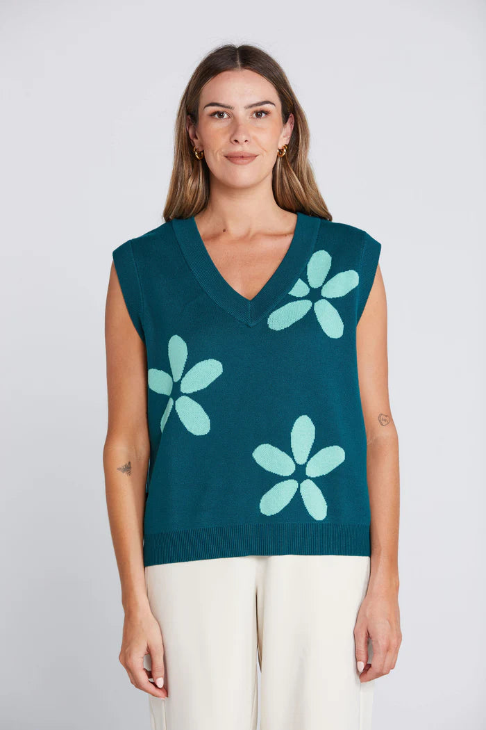Thing Thing Petal Vest - Sage and Cypress