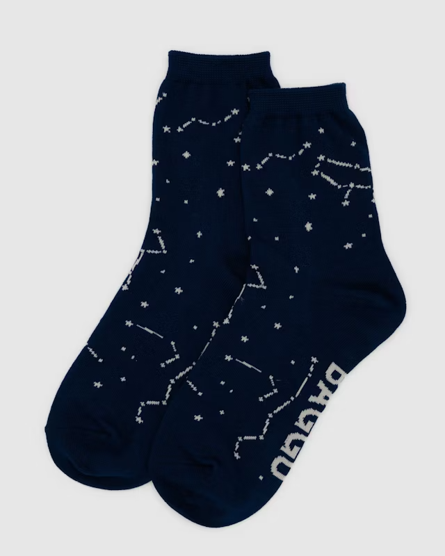 Baggu Crew Sock - Constellation Midnight