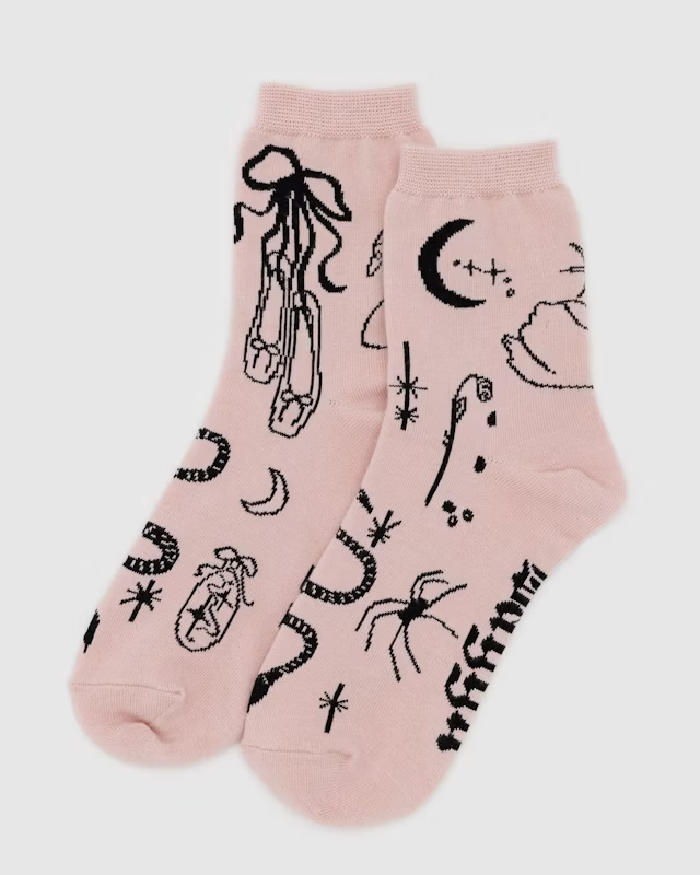 Baggu Crew Sock - Ballet Icons