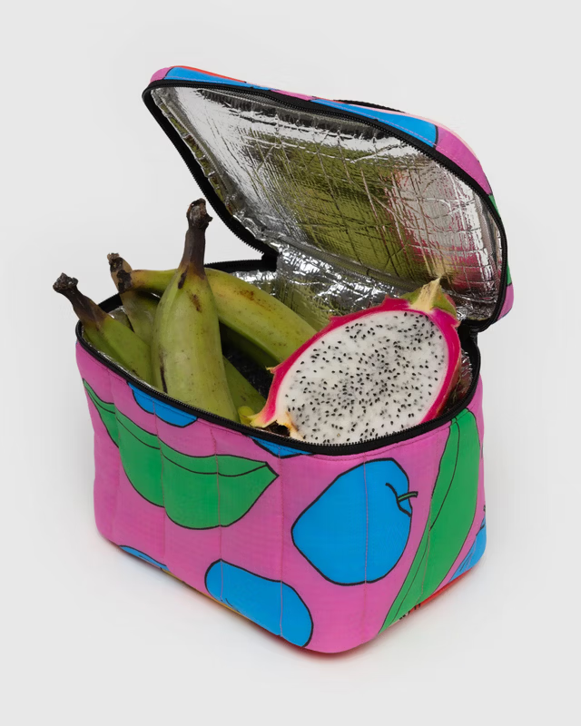 Baggu Puffy Lunch Bag - Apples and Bananas Mix