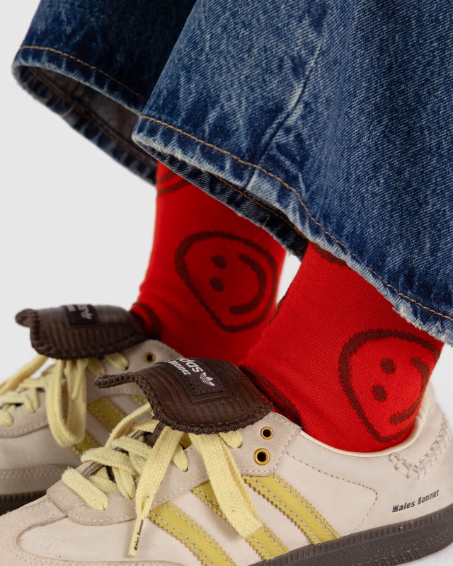 Baggu Crew Sock - Red Happy