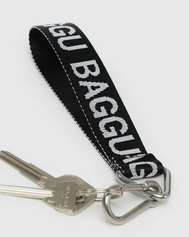 Baggu Logo Keychain - Black and White