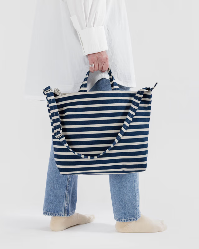 Baggu Horizontal Zip Duck Bag - Navy Stripe