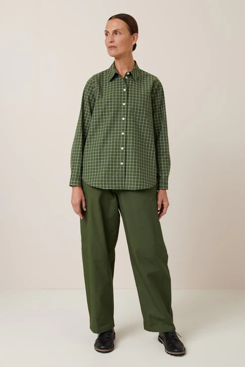 Kowtow Daily Shirt - Forest Grid