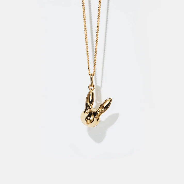 Meadowlark Bunny Charm Necklace - Gold plated