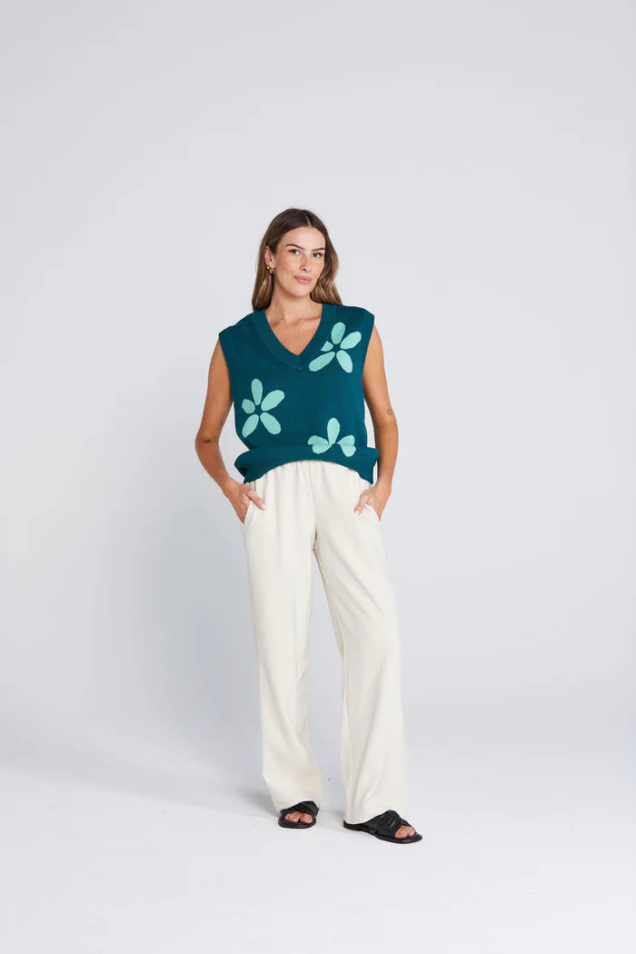 Thing Thing Petal Vest - Sage and Cypress