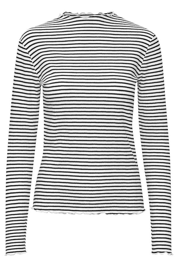 Karen by Simonsen Candace LS  Stripe Tee - Egret/Meteorite