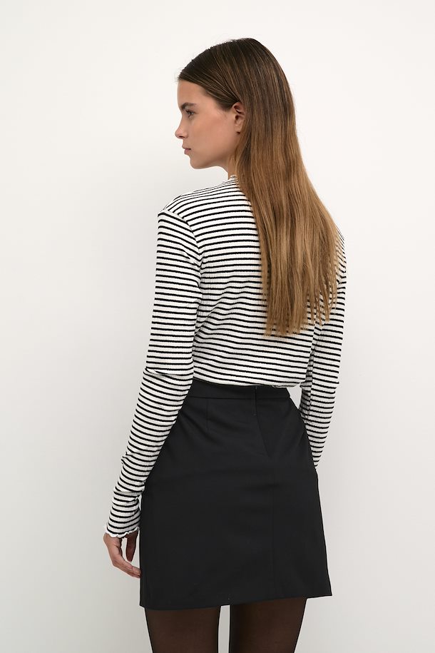 Karen by Simonsen Candace LS  Stripe Tee - Egret/Meteorite