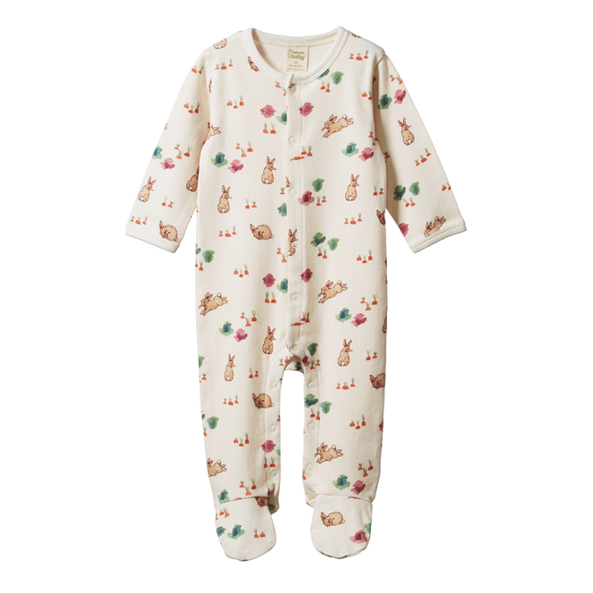 Nature Baby Cotton Stretch and Grow - Country Bunny Print