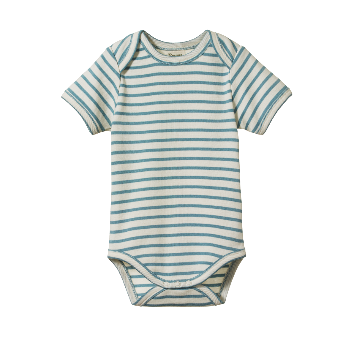 Nature Baby Short Sleeve Bodysuit - Mineral Sailor Stripe