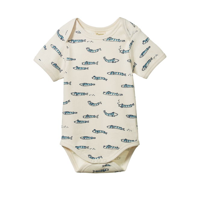 Nature Baby Short Sleeve Bodysuit - South Seas Print