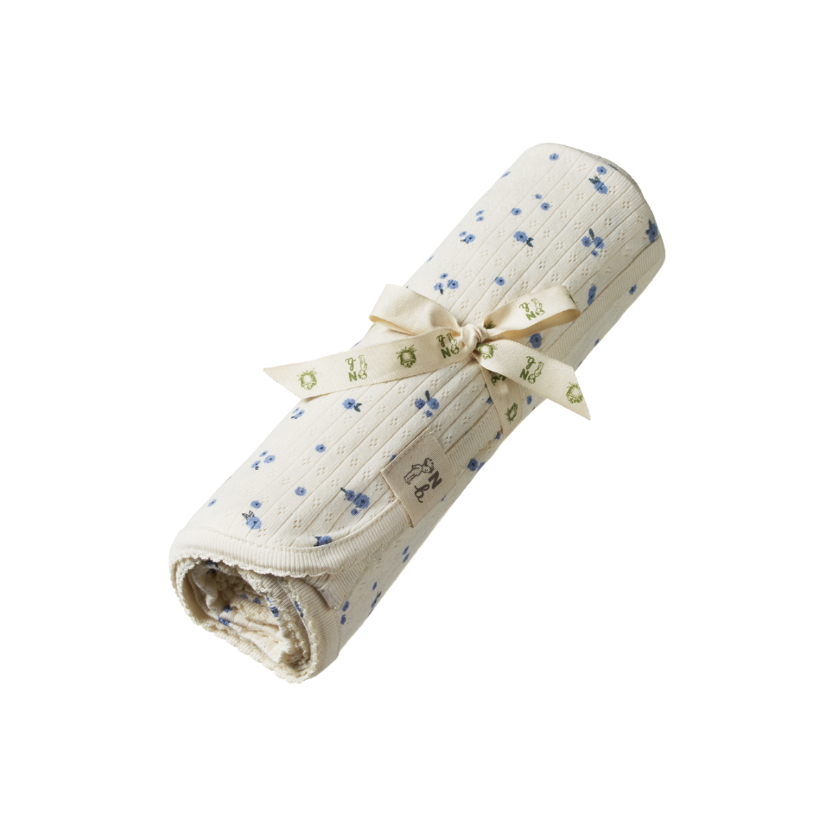 Nature Baby Pointelle Organic Cotton Wrap - Daisy Print