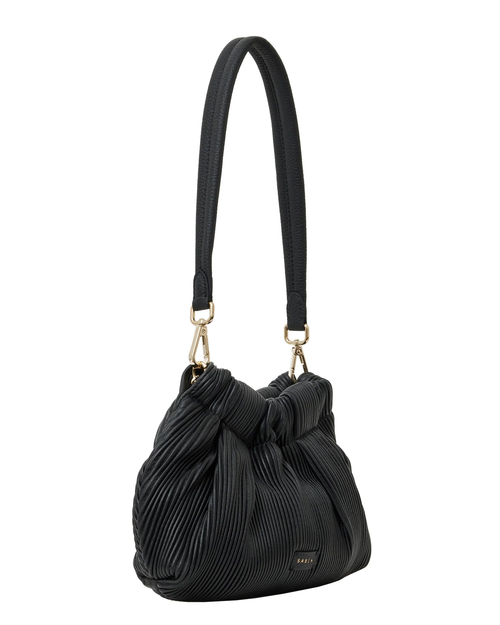 Saben Alexis Shoulder Bag - Black Pleat