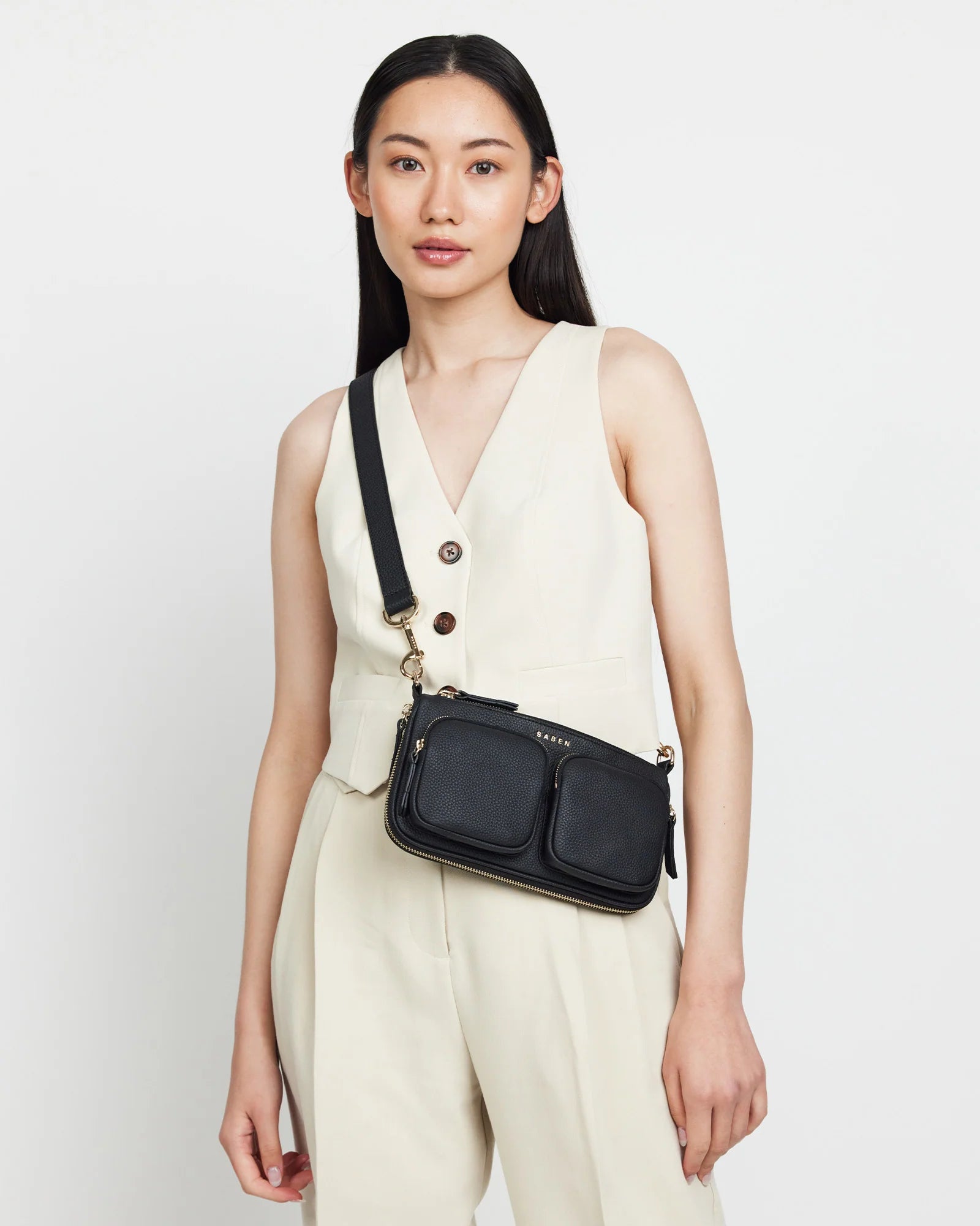 Saben Nina Crossbody Bag - Black